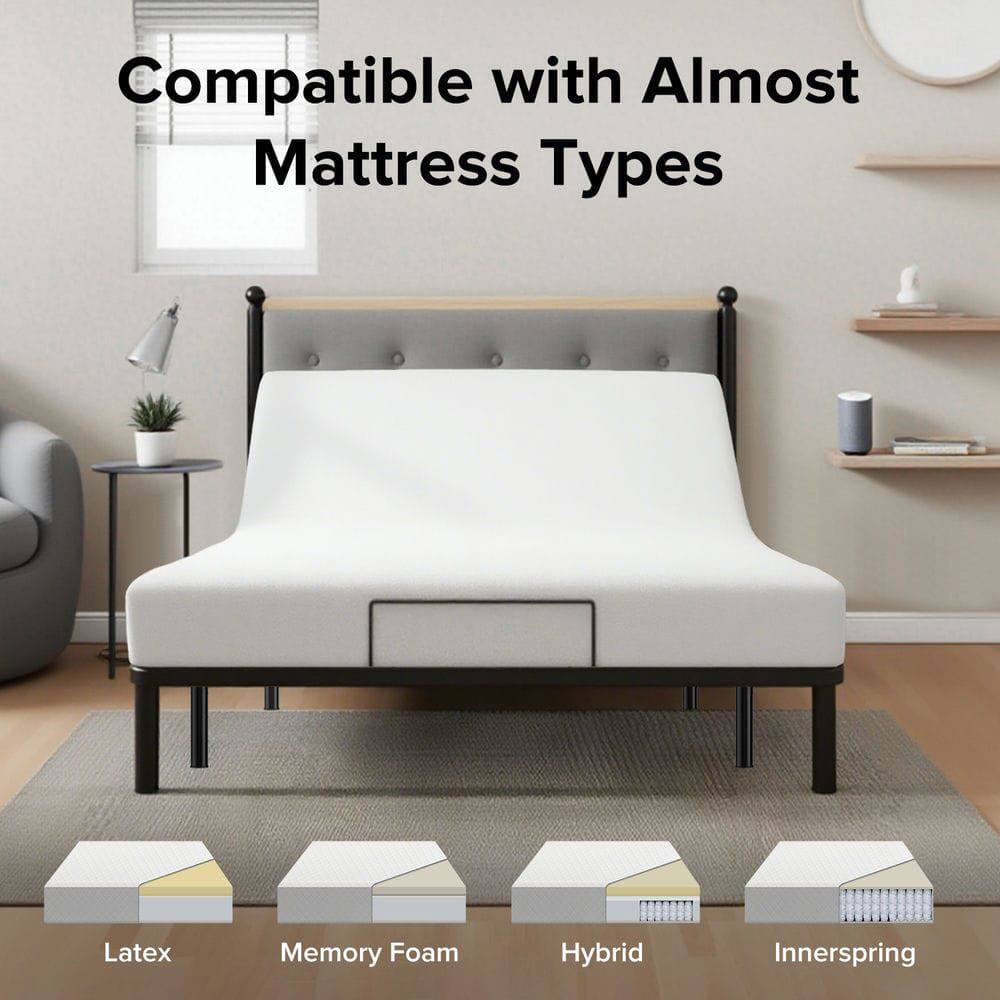 Compatible with Almost Mattress Types

Latex  
Memory Foam  
Hybrid  
Innerspring