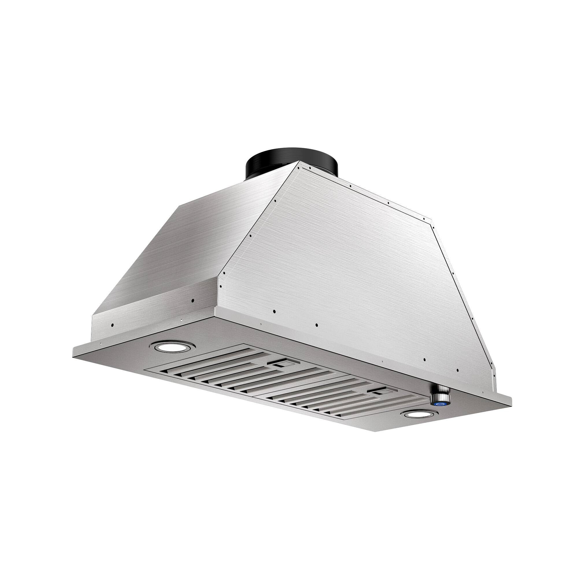 ZJKLA - 30 inches - Externally Vented & Recirculating - Range Hood Insert - Stainless Steel