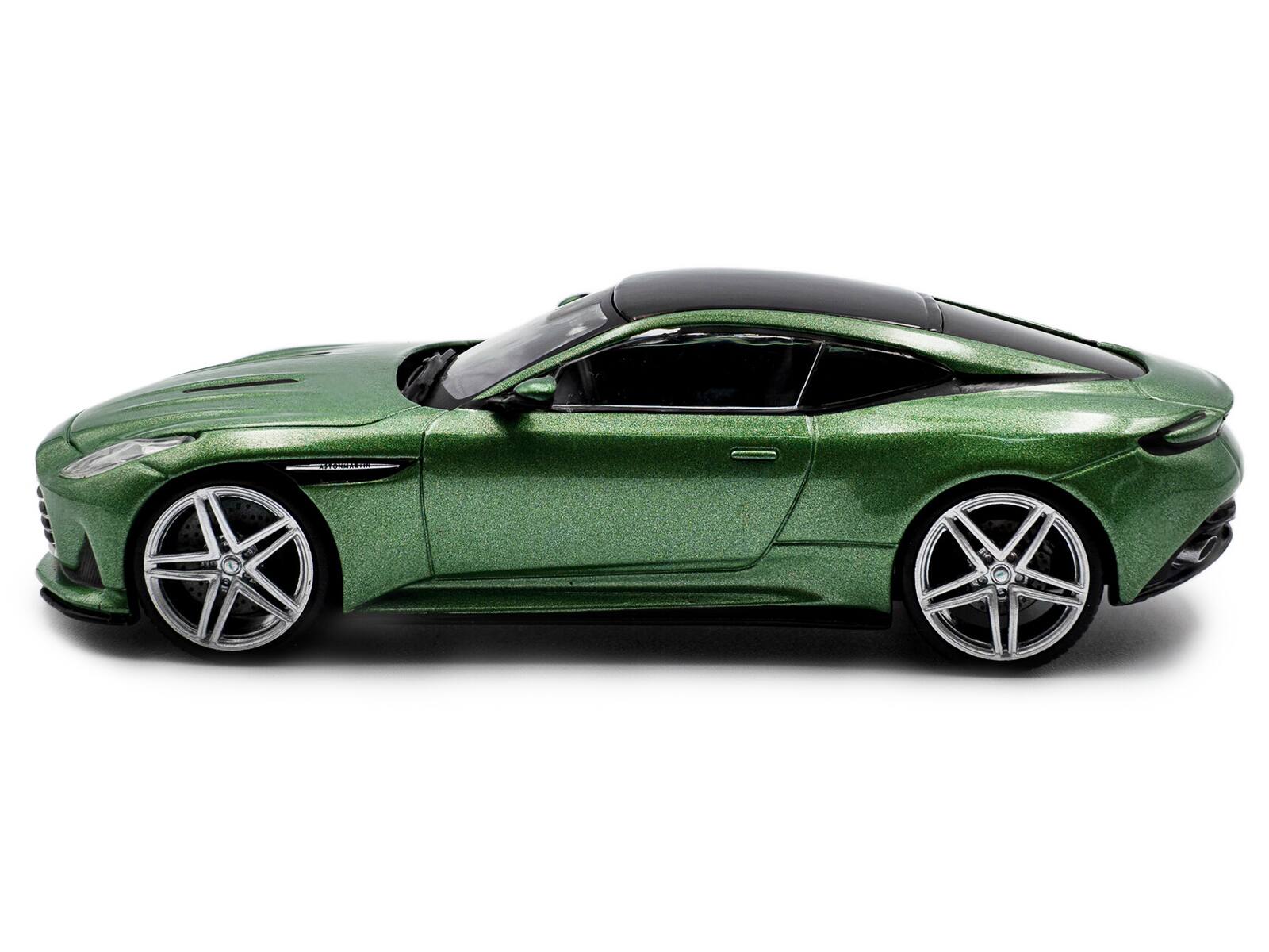 Alt View 1. Solido - 2023 Aston Martin DB12 Coupe Iridescent Emerald Metallic with Black Top 1/43 Diecast Model Car by Solido.