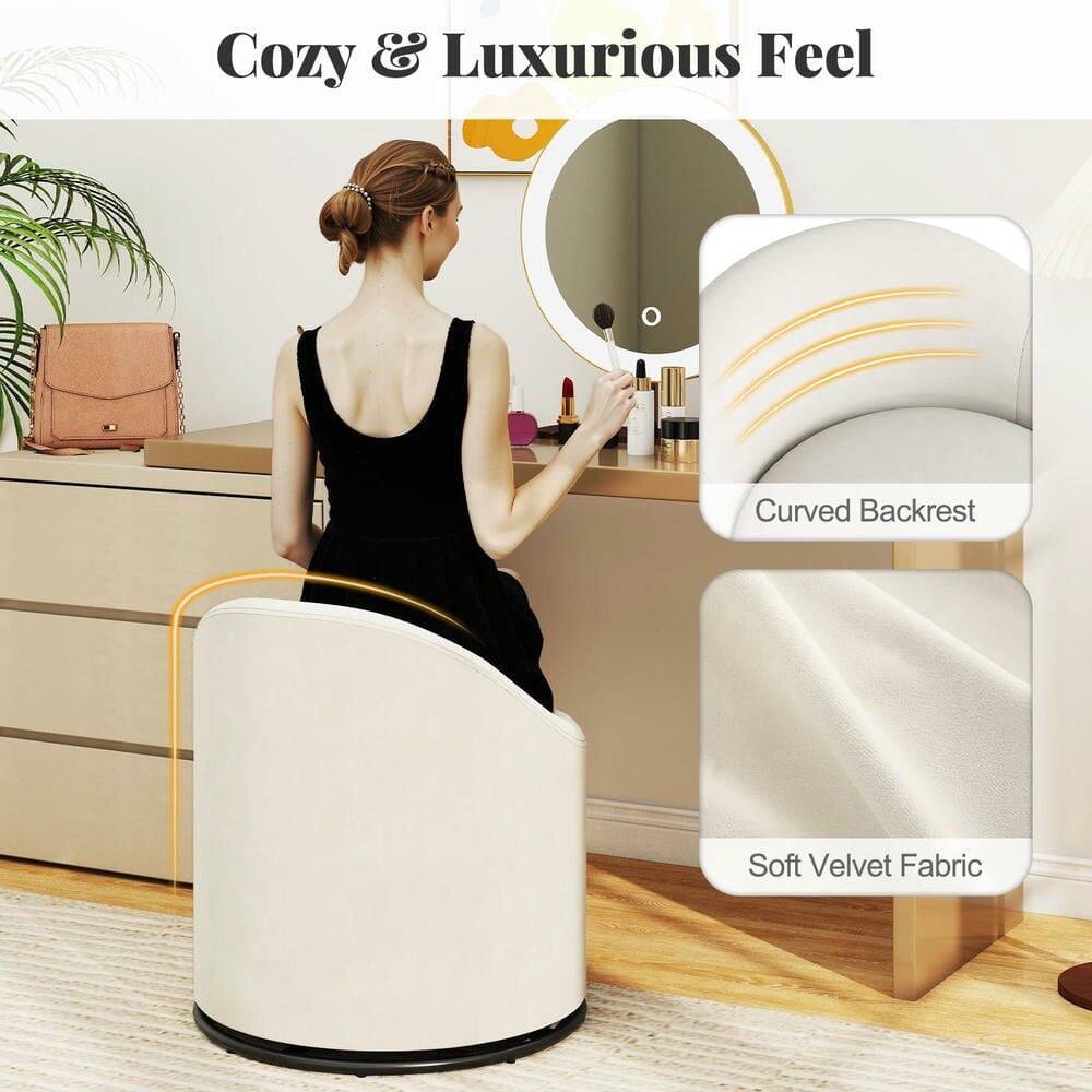 Cozy & Luxurious Feel

- Curved Backrest
- Soft Velvet Fabric