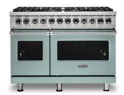Viking - 5-Series Dual Fuel Self-Clean 48"W Sealed Burner Range - Splash - Front_Zoom