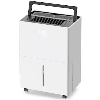 Front. BEARSOLIM - 5500 Sq.Ft Energy Star Dehumidifier for Basement, 82 Pints Home Dehumidifier,1.32 Gal Water Tank, Auto Defrost - White.