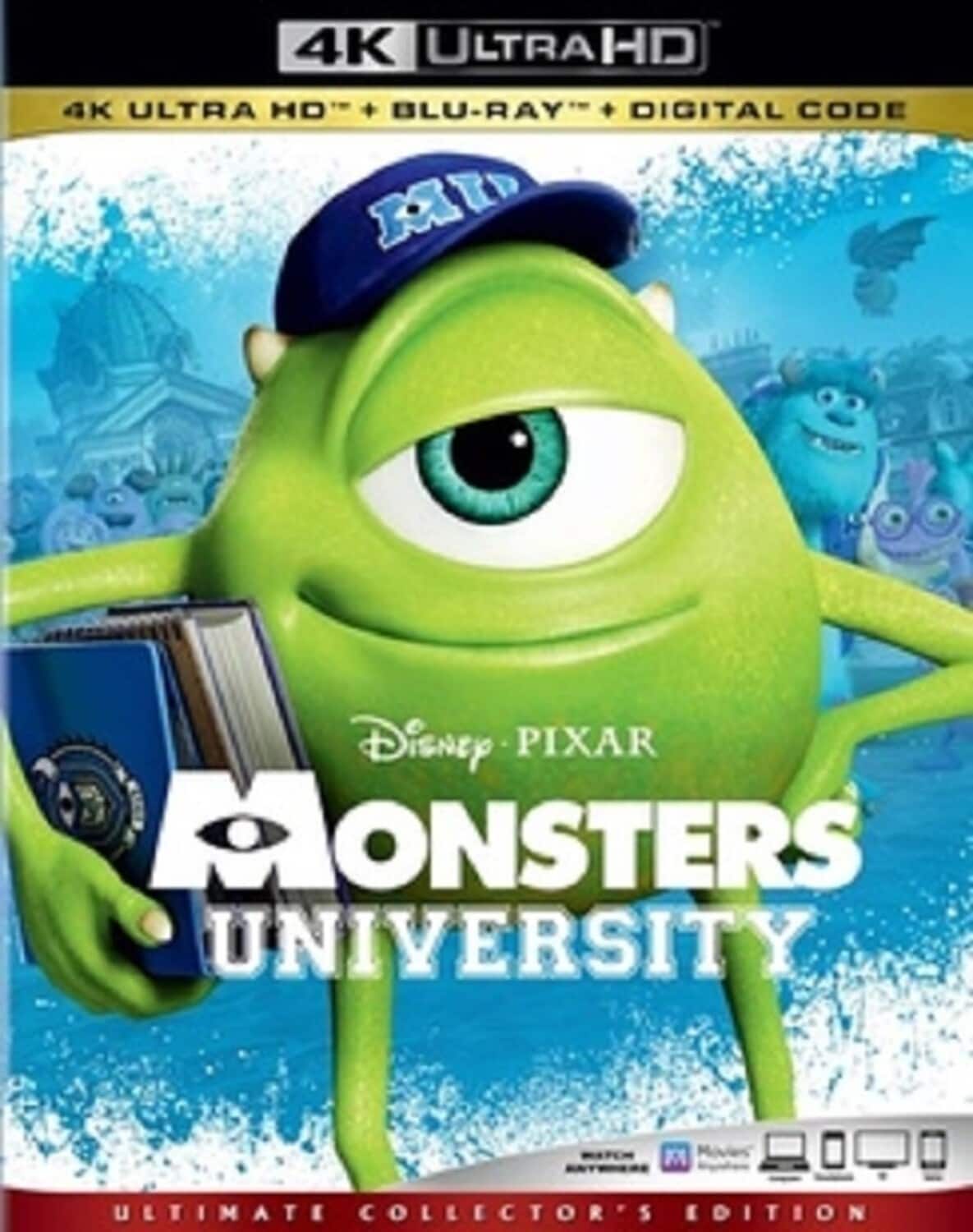 Front. Monsters University - 4K Blu-Ray.