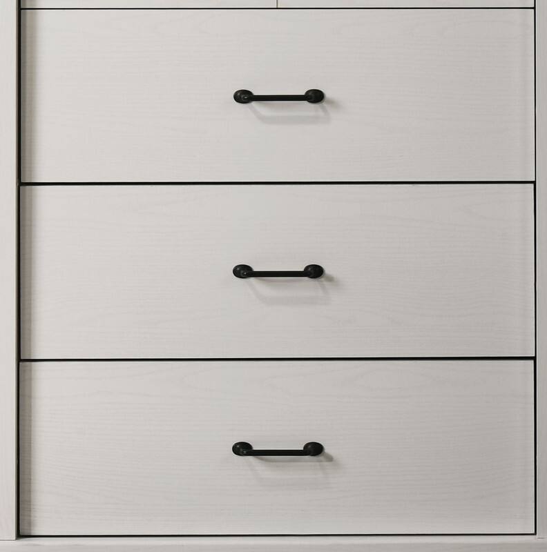 Alt View 3. Forest'nSky - White Wood 4 drawer 32 in. Wide Chest of Drawers for Living Room - White.