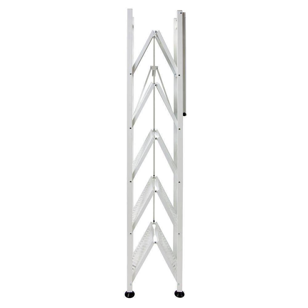 Alt View 4. Origami - Origami RB-03 6 Shelf Open Styled Home Organizational Deco Rack Bookshelf, White - White.