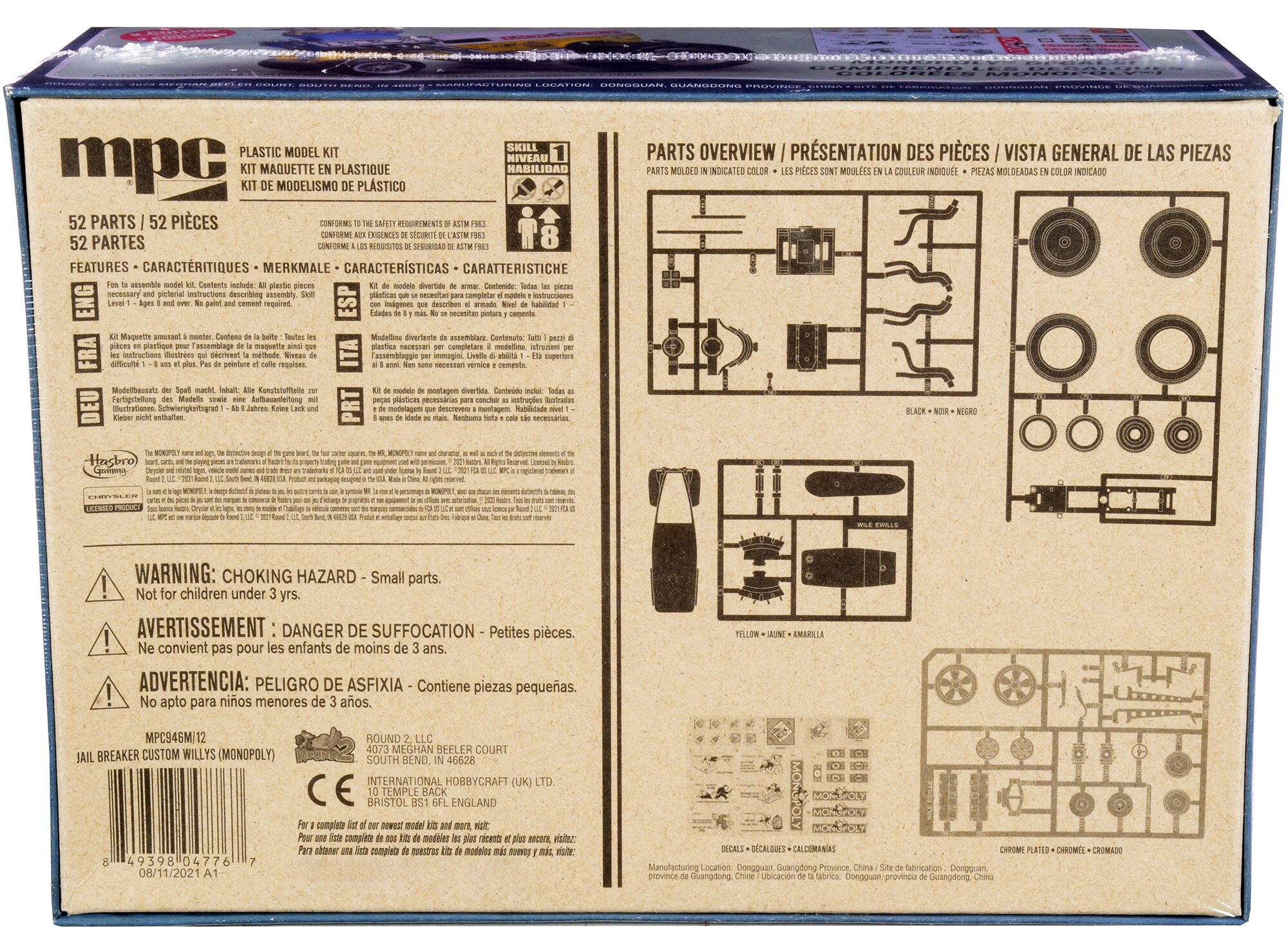 Skill 1 Snap Model Kit Custom Willys Panel Van Jail Breaker 