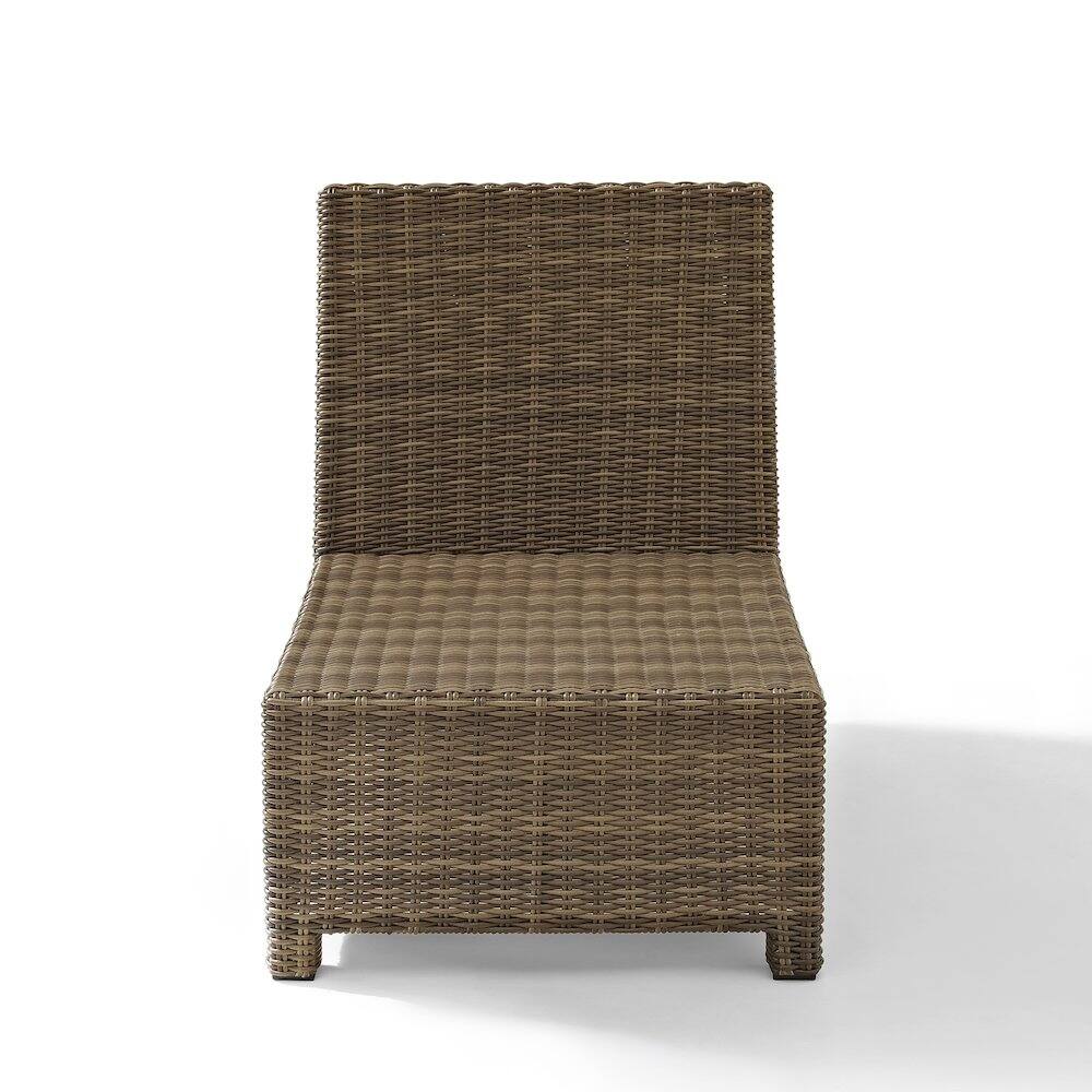 Alt View 1. Crosley Furniture - Bradenton Wicker Armless Outdoor Sectional Chair - Navy.