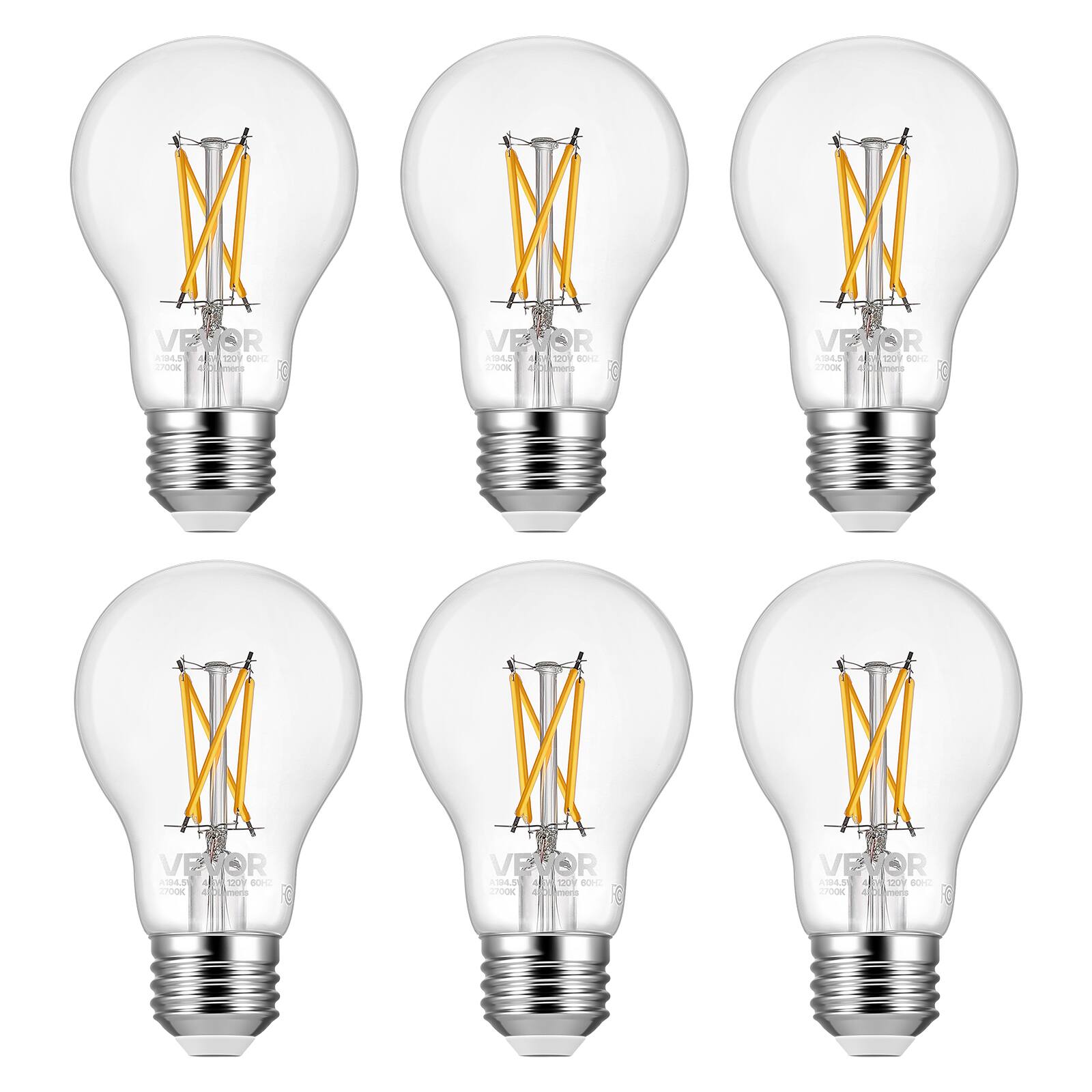 VE VOR
A19 LED
2700K
4.5W
120V
60W Equivalent
10,000 Hours