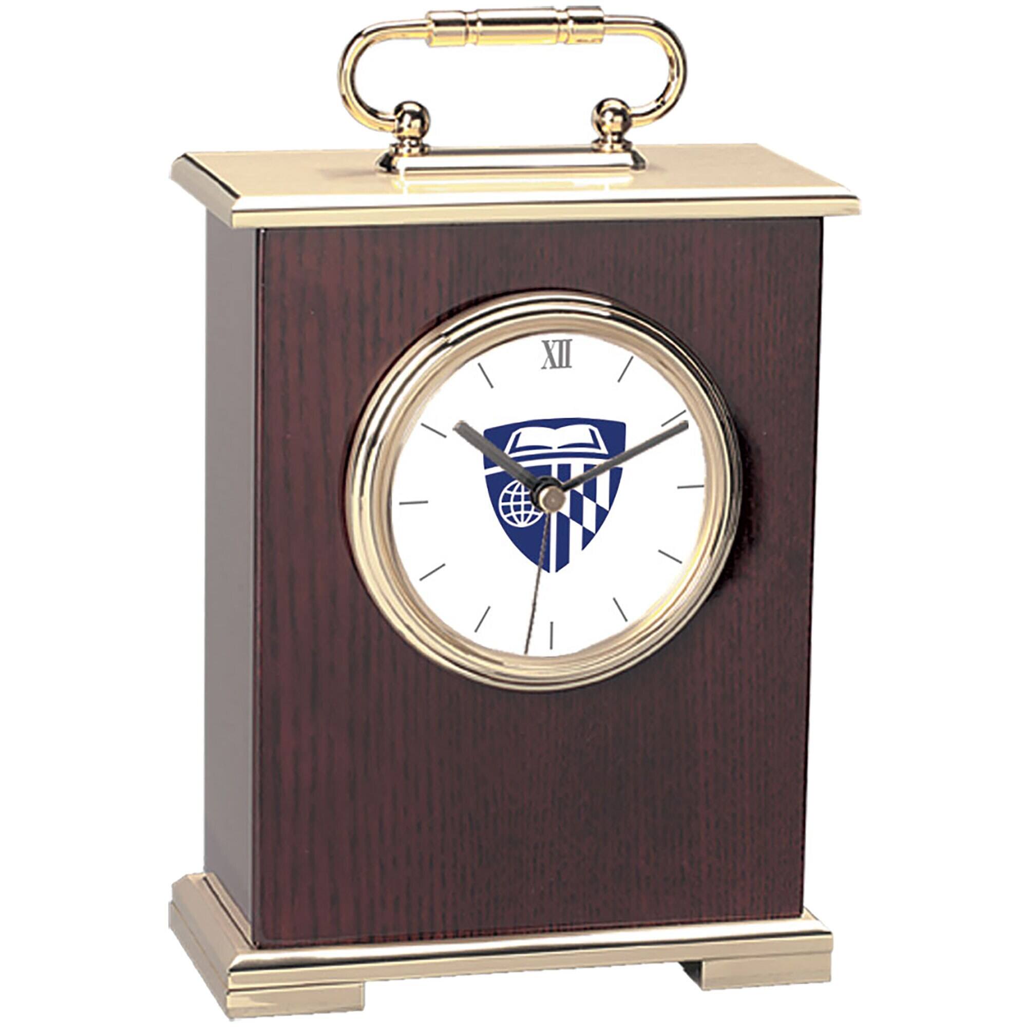 Front. Jardine - Gold Johns Hopkins Blue Jays Carriage Clock - Gold.