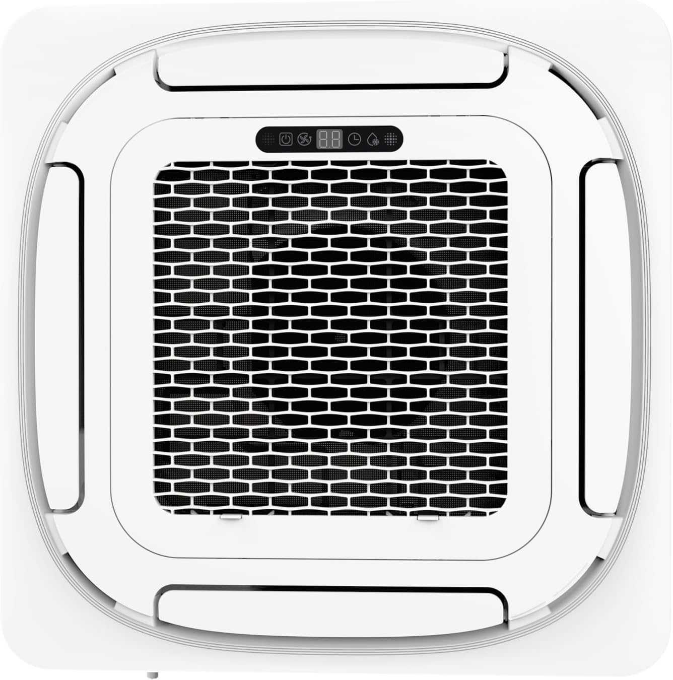 Alt View 2. Babevy - 24000 BTU Ceiling Cassette Mini Split AC - 360° Airflow, 208/230V, 25ft Kit, Cooling&Heating.