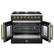Alt View 1. Forno Appliances - 36 in. Wide 6 Burner Galiano 5.36 Cu. Ft. Freestanding Dual Fuel True Convection Range - Black.