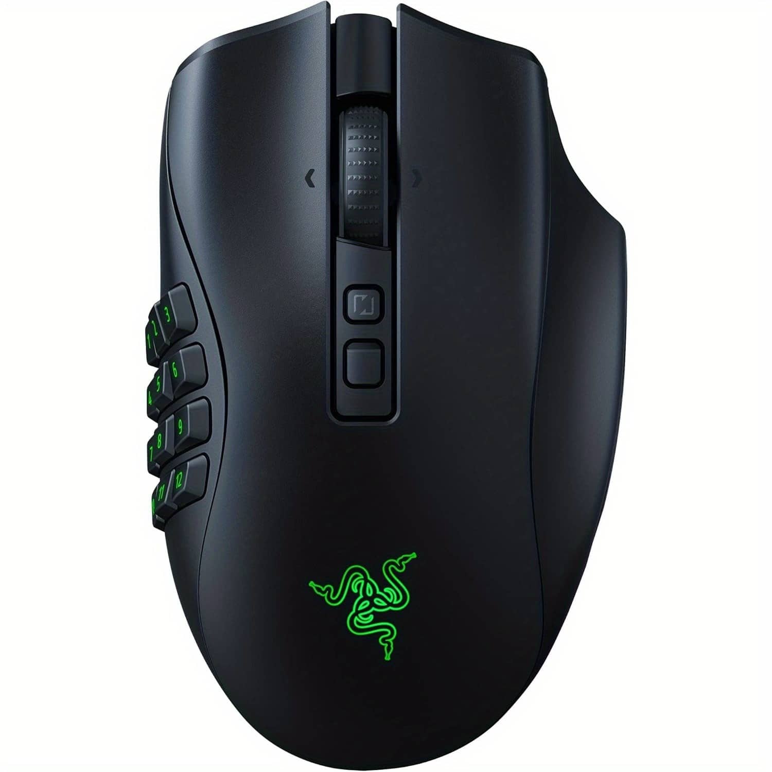 Razer - Naga V2 Pro MMO Gaming Mouse, Interchangeable Side Plates (2/6/12 Buttons), Wireless - Wireless - Black