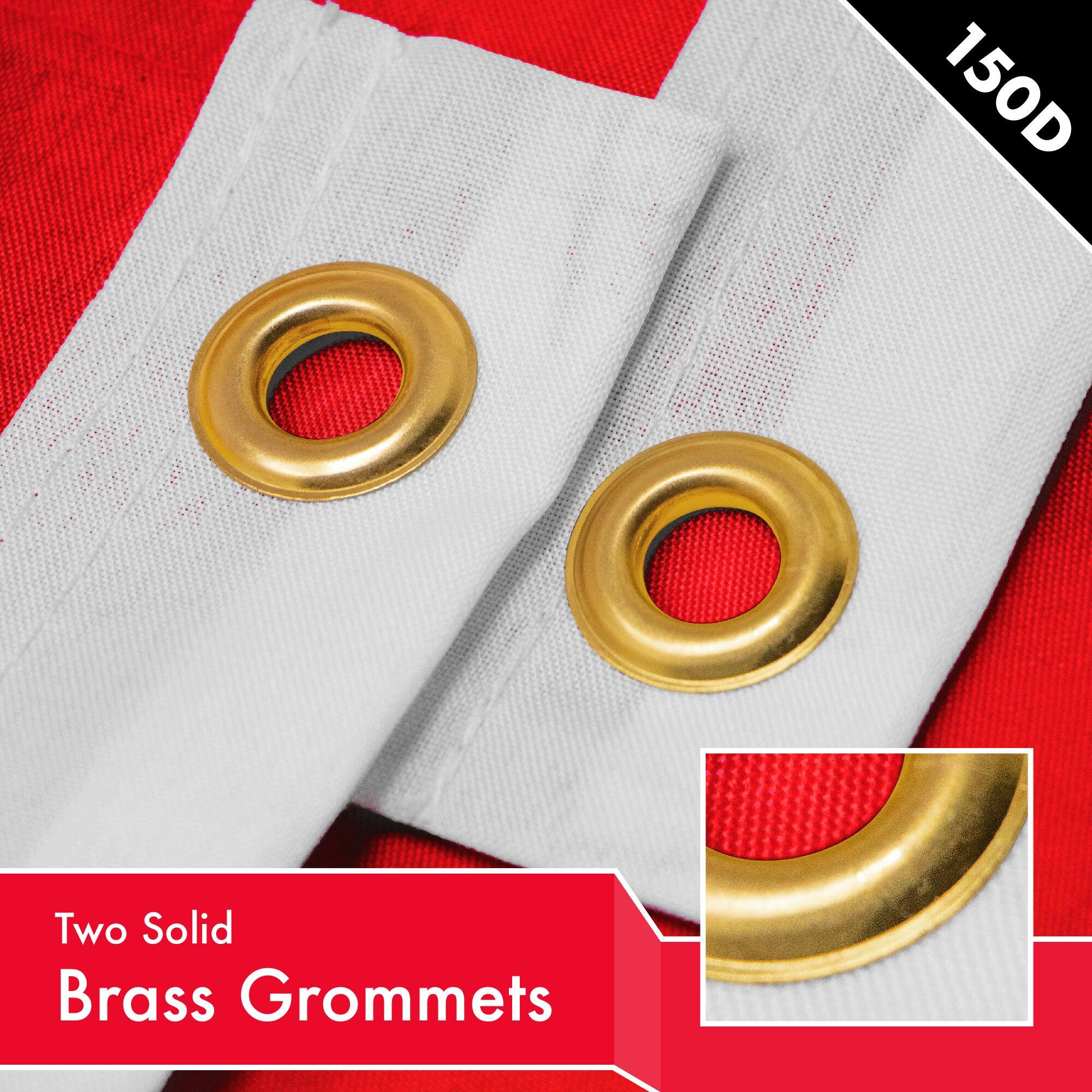 150D Two Solid Brass Grommets