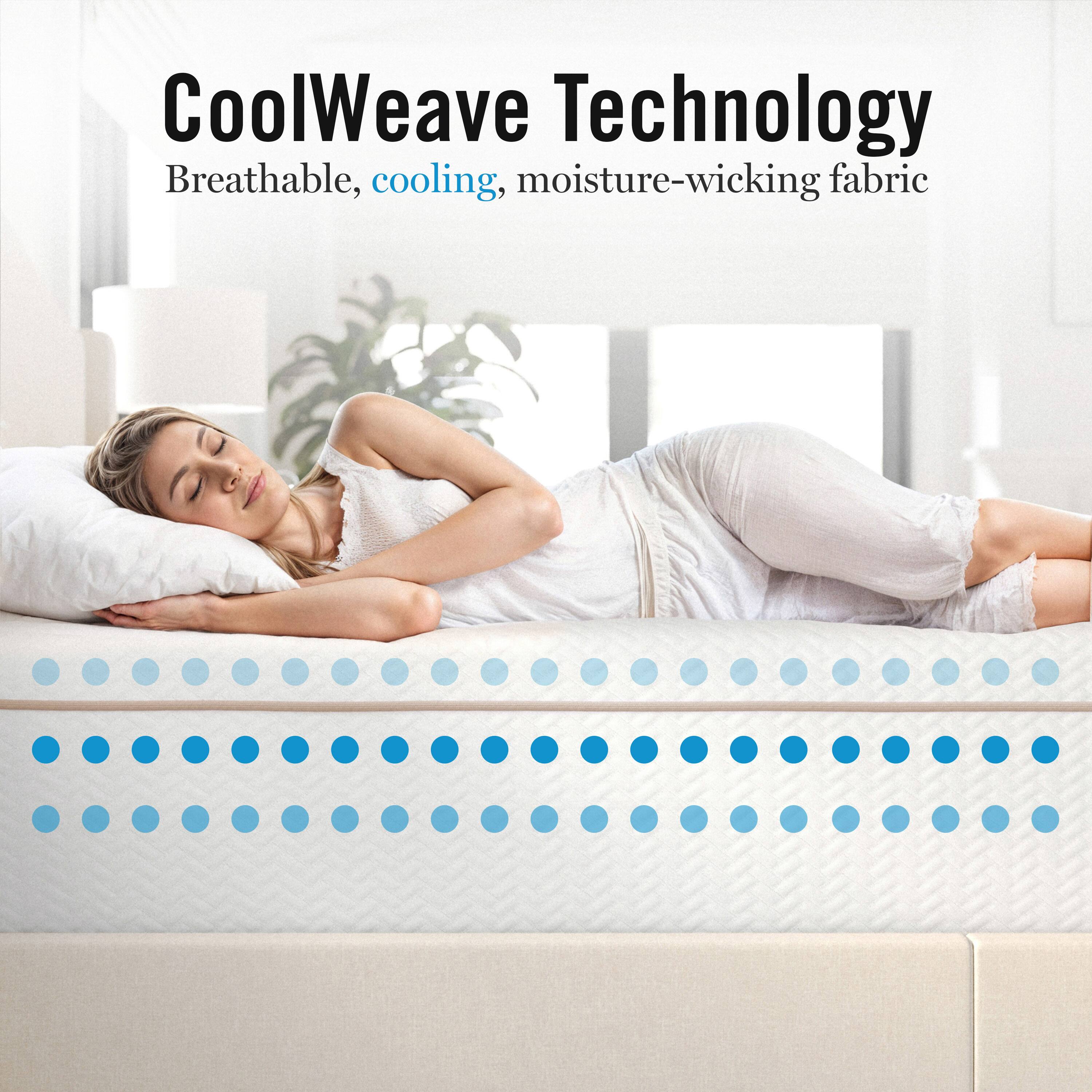 CoolWeave Technology is a breathable, cooling, and moisture-wicking fabric.