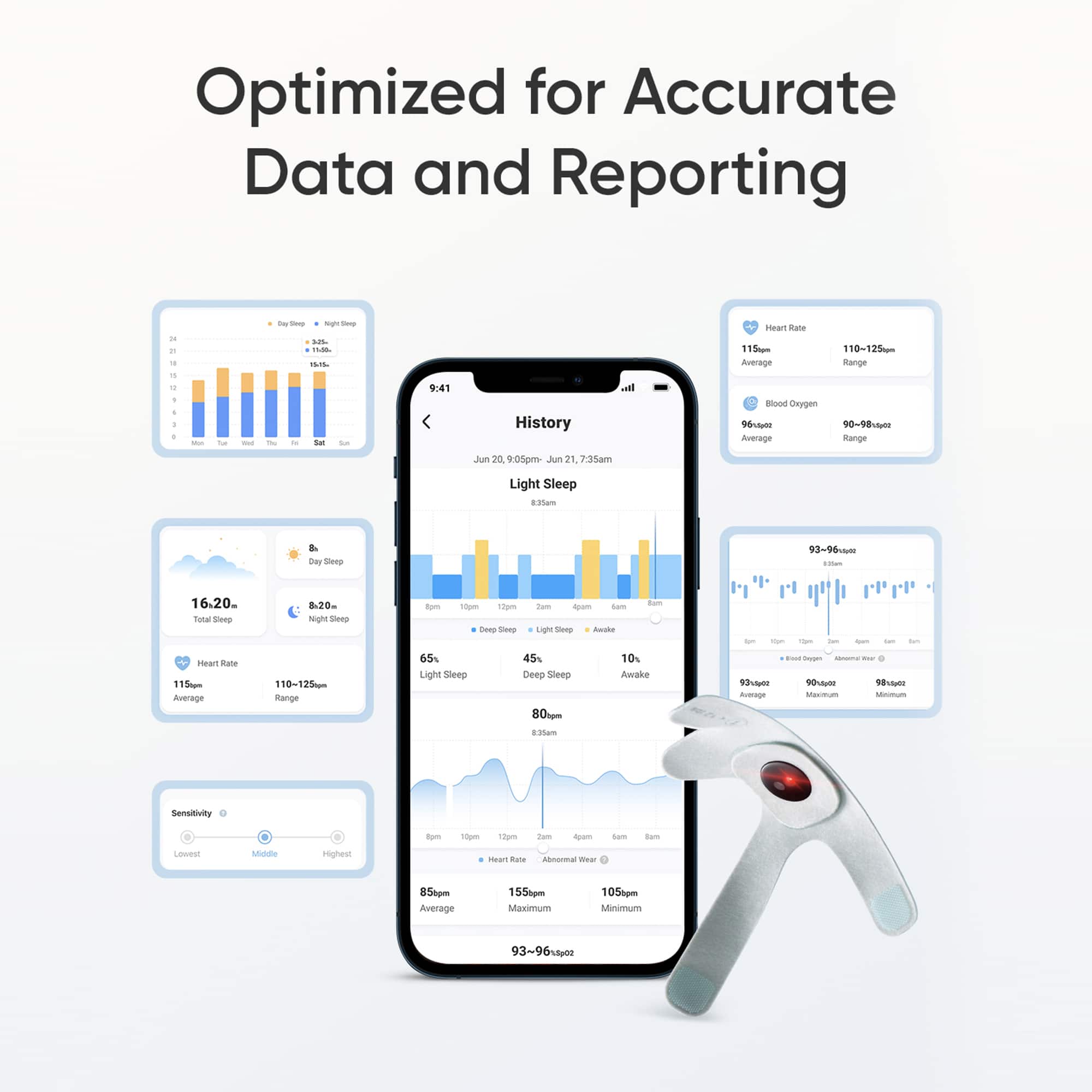 Alt View 20. eufy - S340 Smart Sock WiFi Baby Monitor with Receiver, Pan & Tilt 2K Camera, and Customizable Wellness Tracker - Blue.