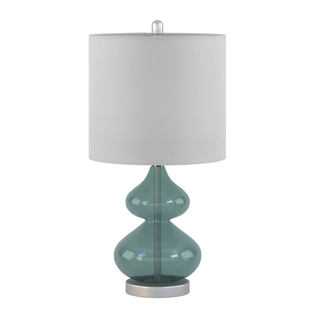 Angle. Luckbyte - Ellipse Curved Glass Table Lamp Set of 2.