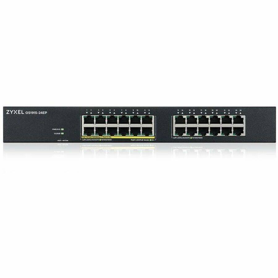 ZYXEL GS1915-24EP

POWER/STATUS
CLOUD

Left Ethernet Port: 1-24
Right Ethernet Port: 25-48