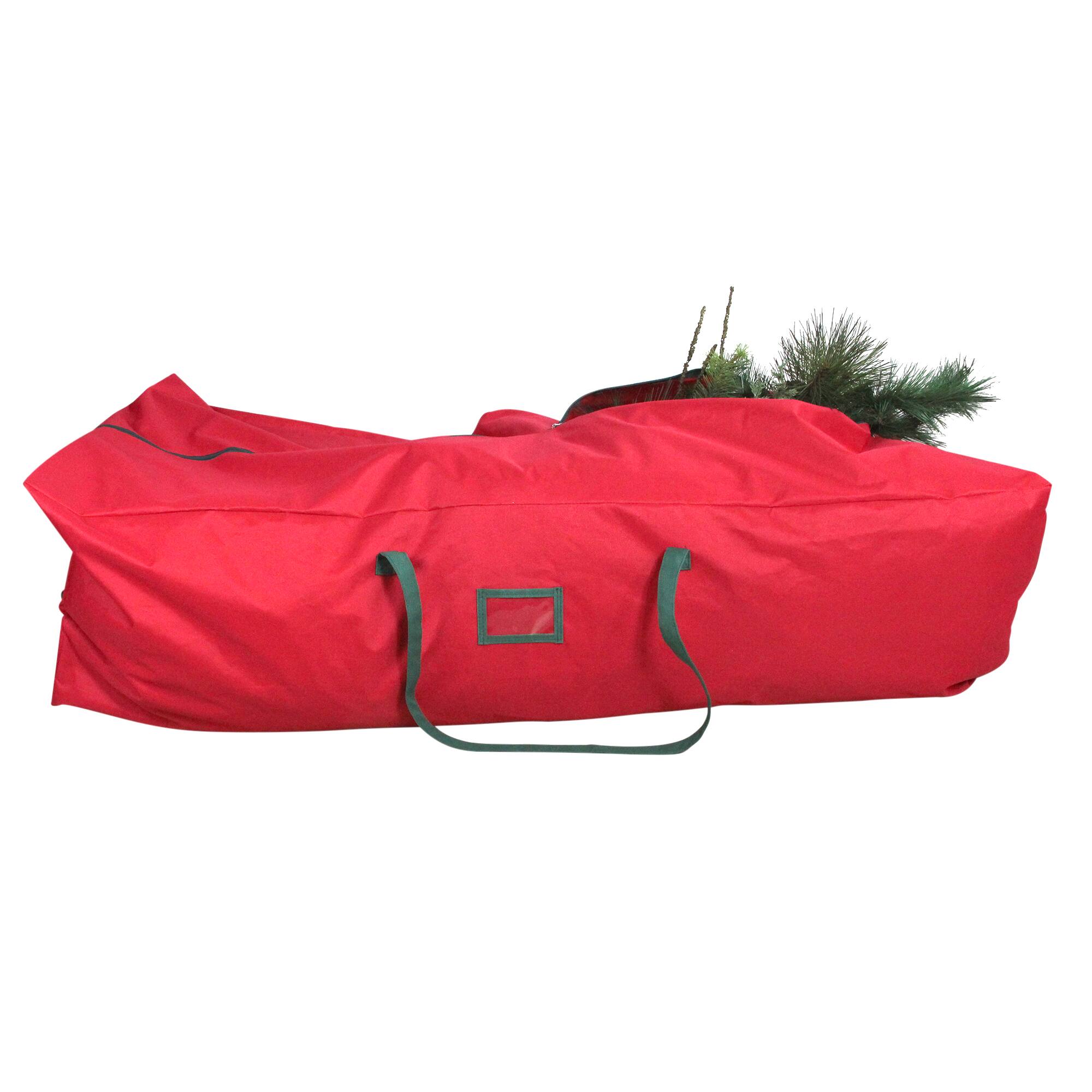 Northlight - 7.5’ and Green Rolling Artificial Christmas Tree Storage Bag - Red