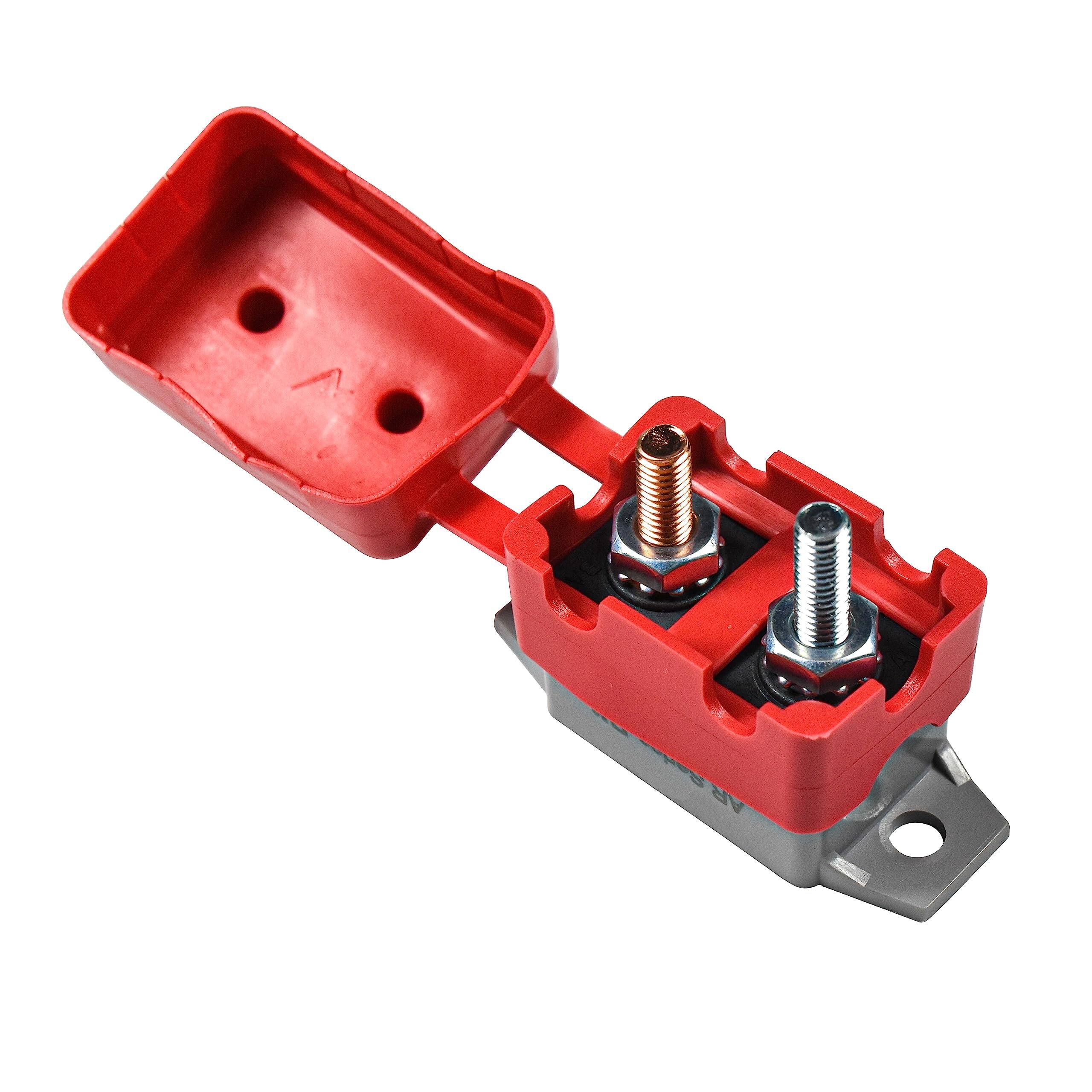 HQRP - 50 A 12 V-24 V DC Automatic Reset Circuit Breaker with Cover - Type 1 Thermal, UL Listed - Red price history on PriceWatchPro