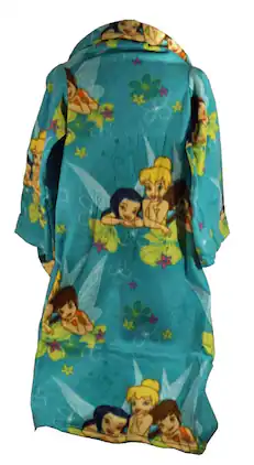 Northwest - Disney Fairies Tinkerbell Flower Party Youth Comfy Throw - The Blanket with Sleeves - Multi