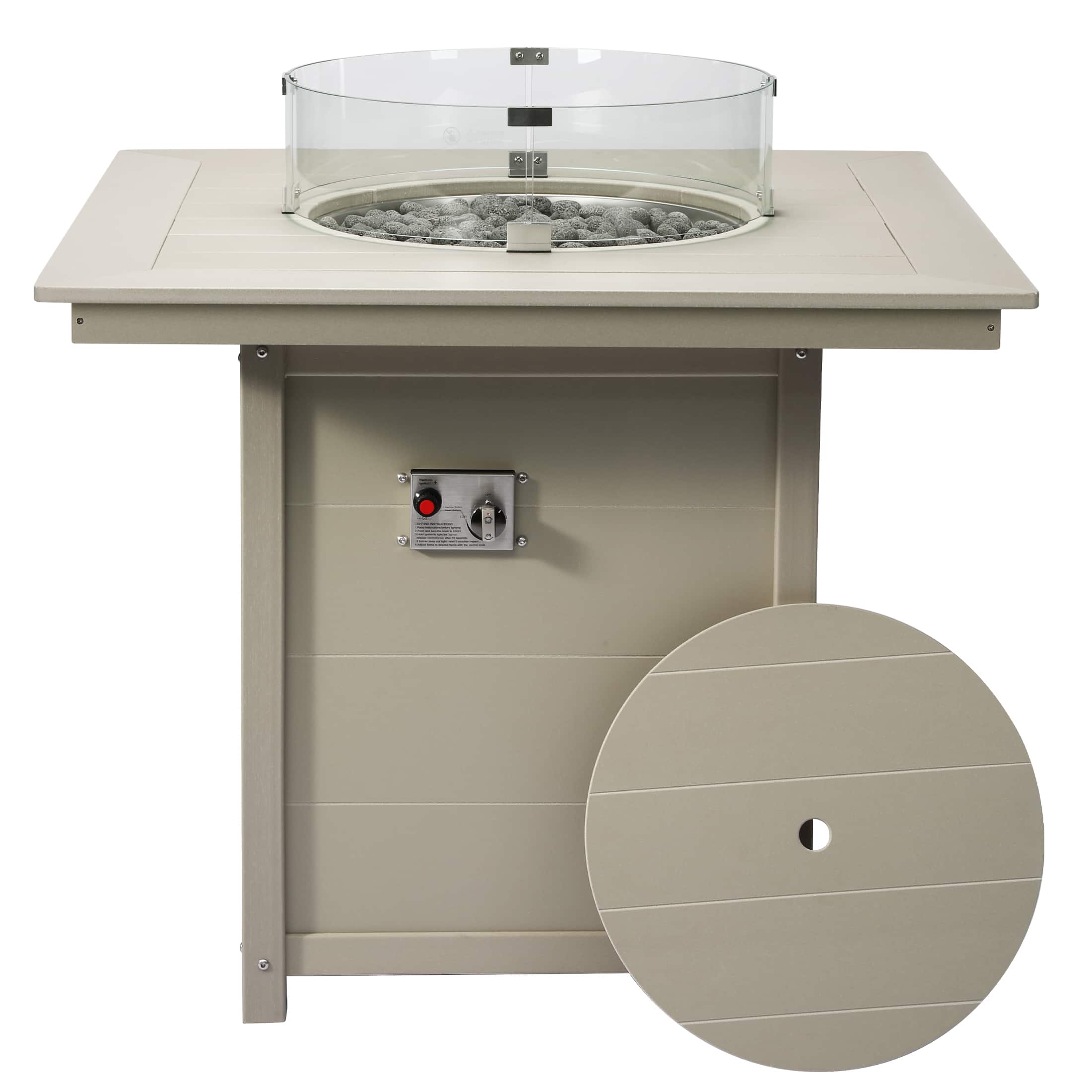 "WestinTrends - Helios 42"" Modern Outdoor Patio Gas Propane Square Fire Pit Table" price history on PriceWatchPro