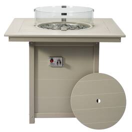WestinTrends - Helios 42" Modern Outdoor Patio Gas Propane Square Fire Pit Table