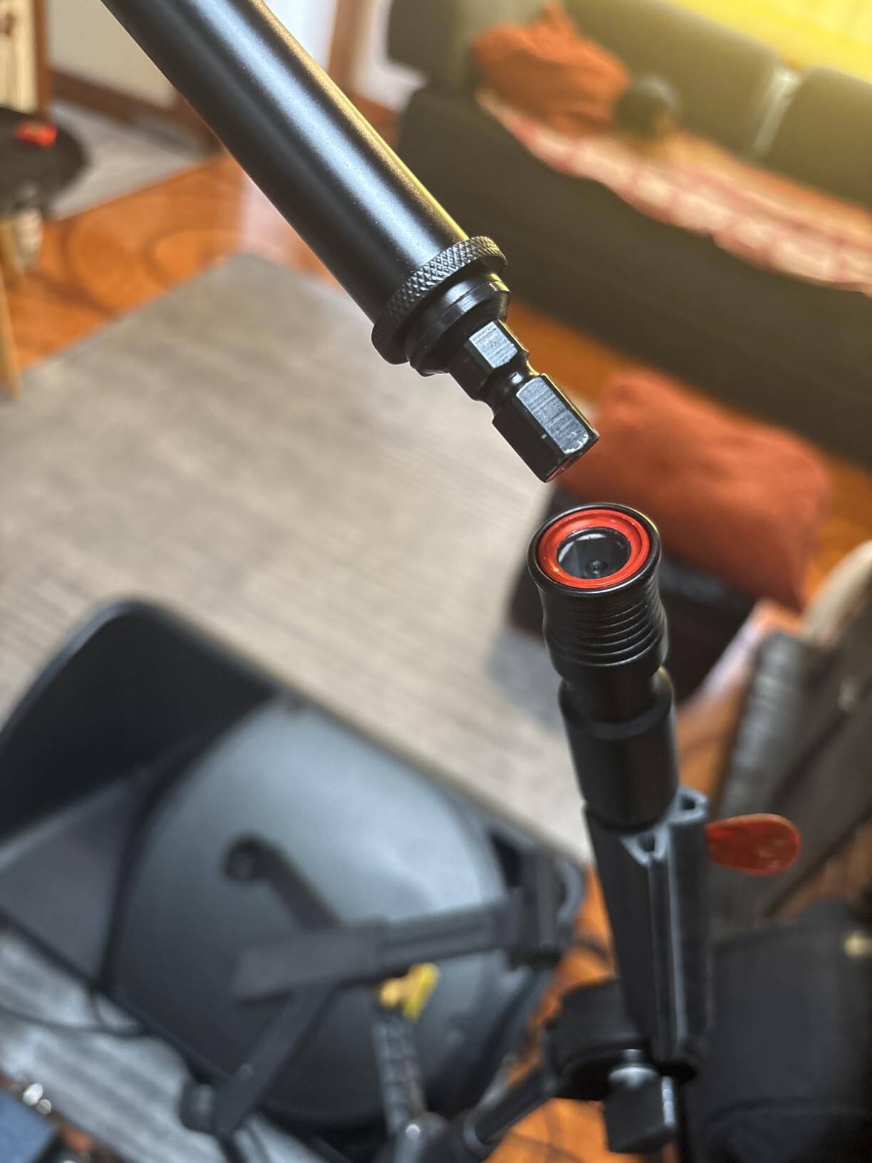 Alt View 3. Gator Frameworks - Quick-Release Microphone Stand Attachment 3-Pack with 5/8-Inch Threading and Safety Indicator.