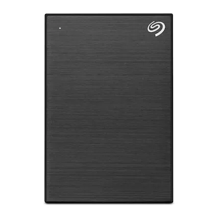 Front. Seagate - One Touch with Password 2TB External USB 3.0 Portable Hard Drive with Rescue Data Recovery Services - Black.