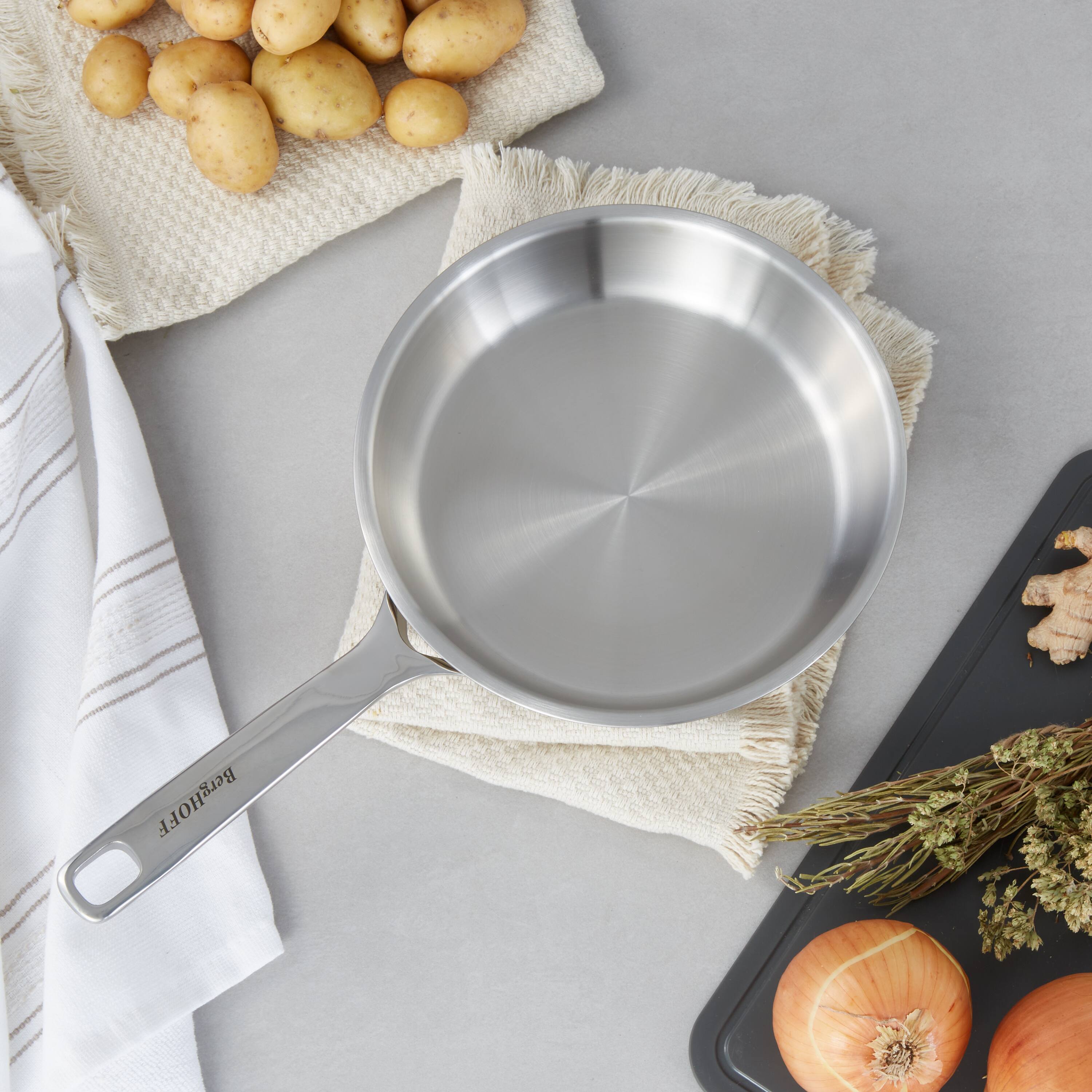 Alt View 2. BergHOFF - BergHOFF DiNA Helix 18/10 Stainless Steel 8" Fry Pan - Silver.