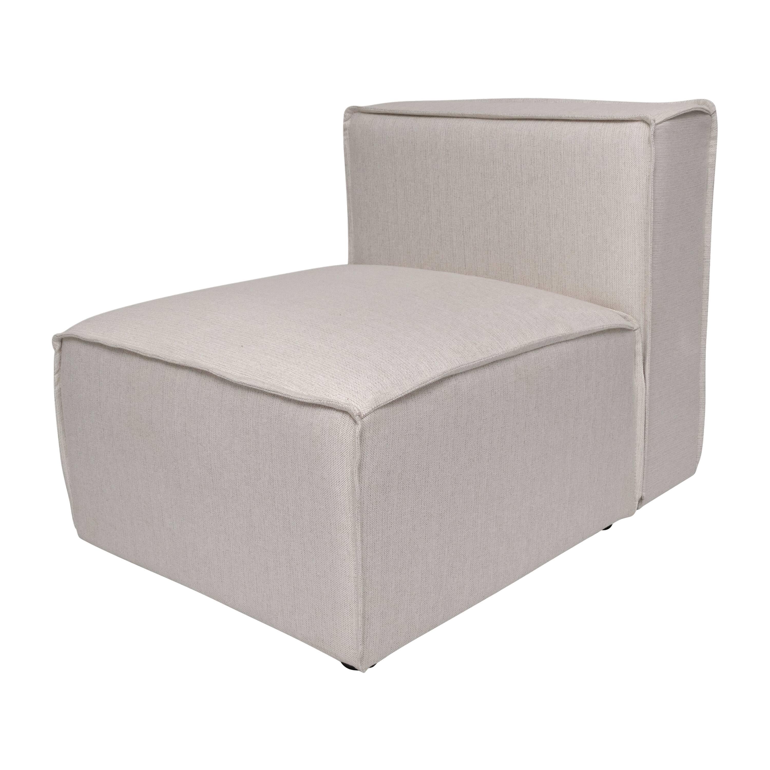 Alt View 1. Emma + Oliver - Farmount Modular Armless Middle Chair - Cream.