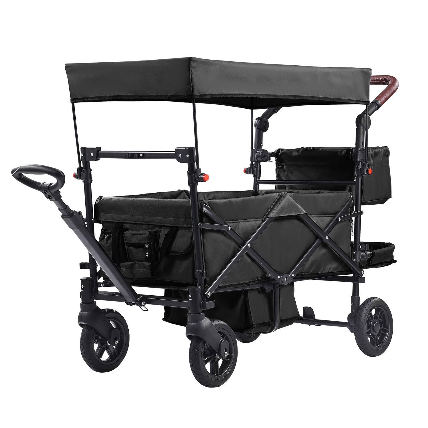 Alt View 5. Boyel Living - Wagon Stroller for 2 Kids Folding Outdoor Utility Camping Cart.