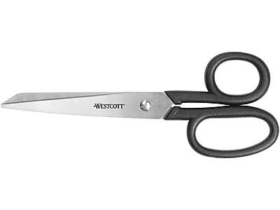 Front. Westcott - All Purpose Kleencut 7" Stainless Steel Scissors, Pointed Tip - Black.