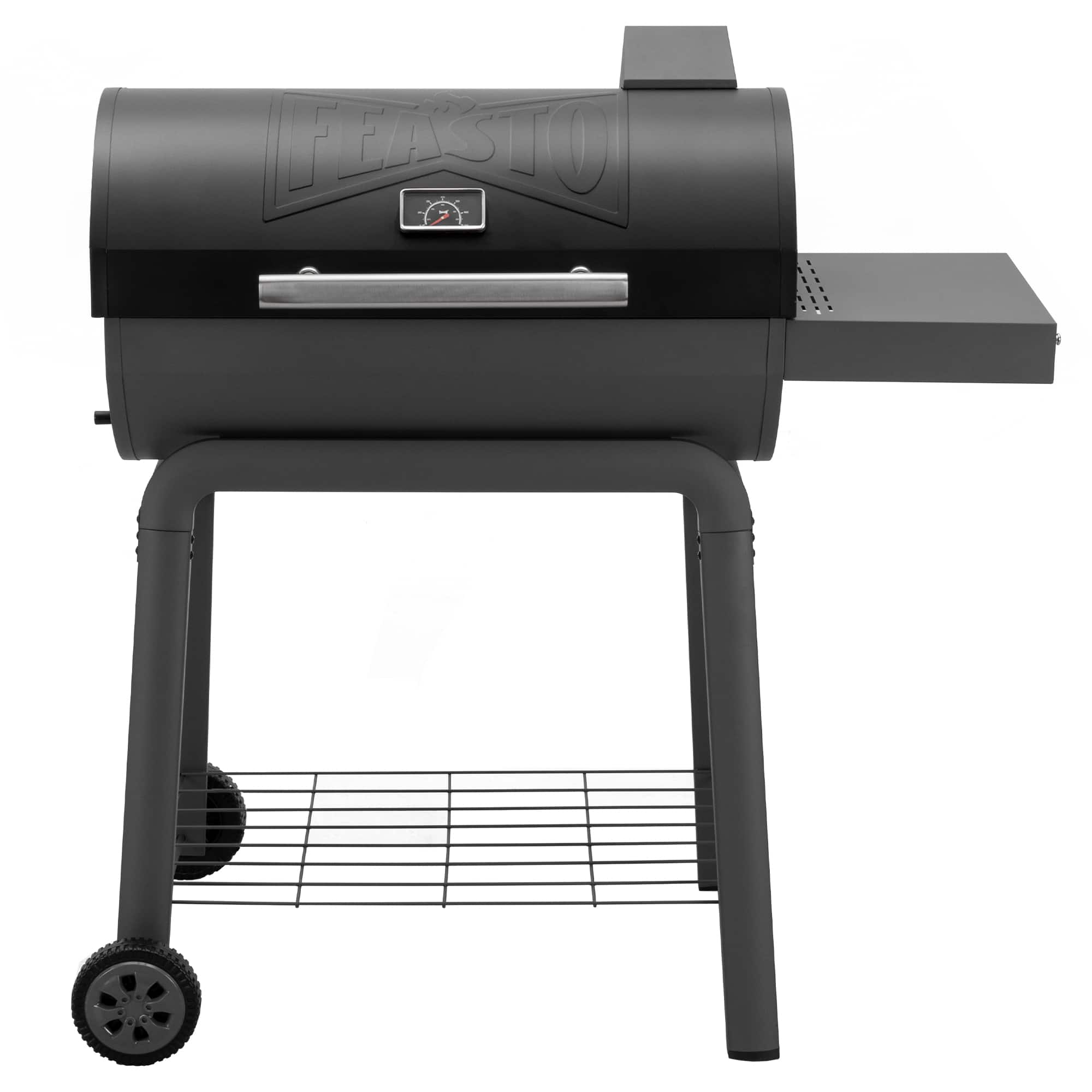 FEASTO - 30-In Heavy Duty Outdoor BBQ Charcoal Grill with Side Table,664 Sq. In Cooking Area for Outdoor Barbecue - Black