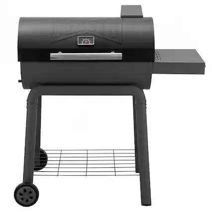 Front. FEASTO - 30-In Heavy Duty Outdoor BBQ Grill with 664 Sq. In - Black.