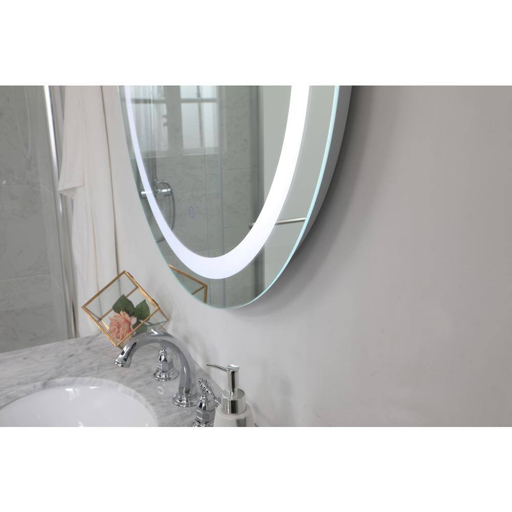 Alt View 1. Elegant Decor - Helios 32 inch Hardwired LED mirror - Silver.