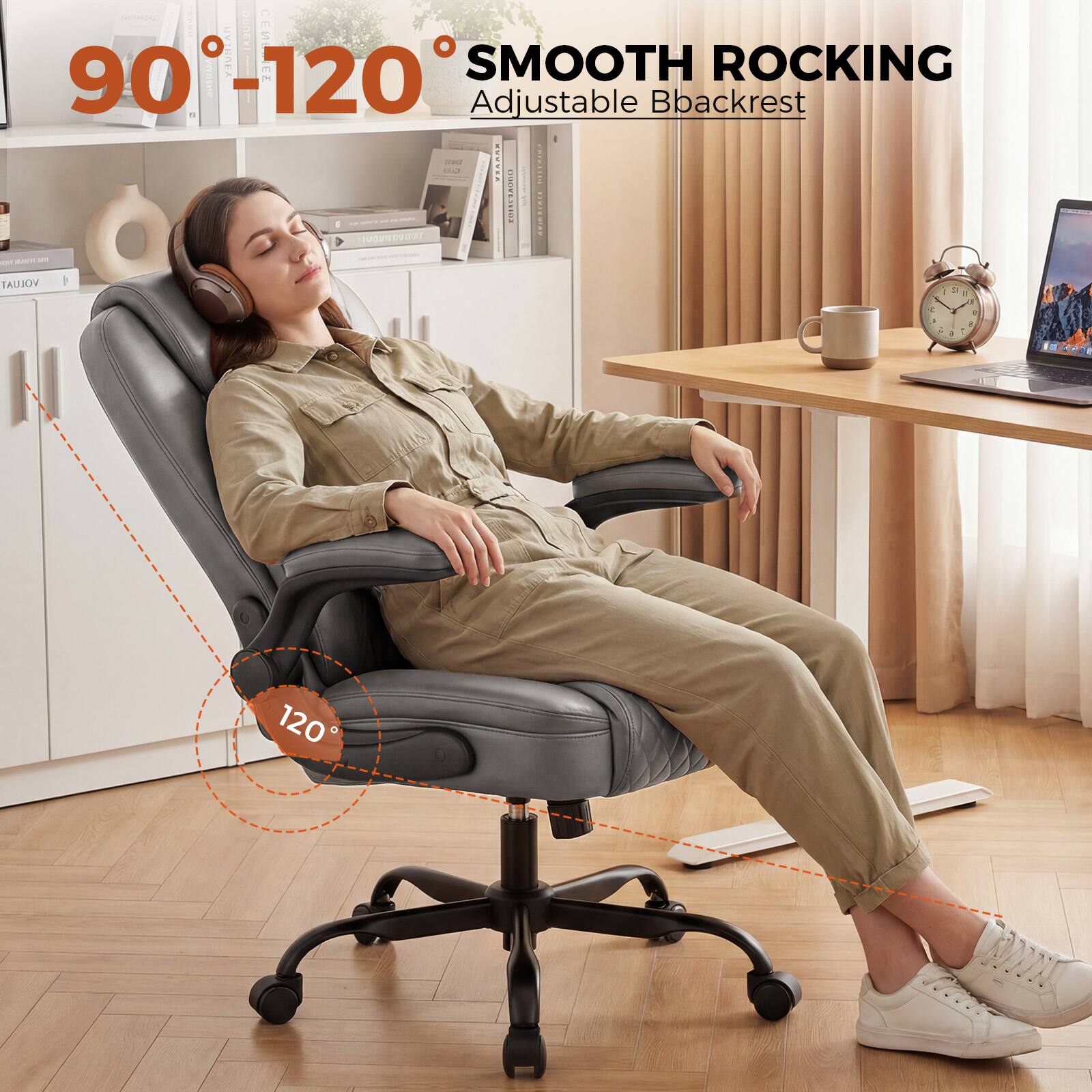 90°-120° SMOOTH ROCKING Adjustable Bbackrest