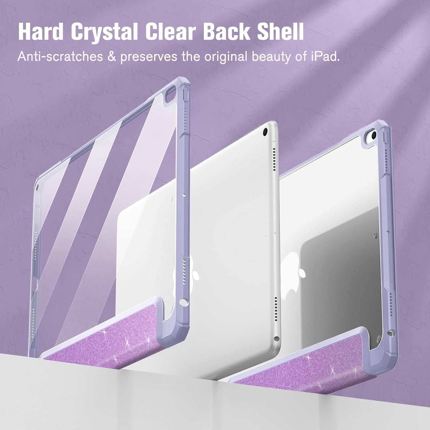 Hard Crystal Clear Back Shell  
Anti-scratches & preserves the original beauty of iPad.