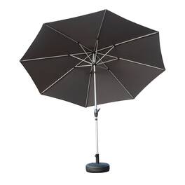 Boyel Living - Outdoor Patio Umbrella Aluminum Pole 8 Ribs UV Protection Waterproof with Tilt and Crank - Gray