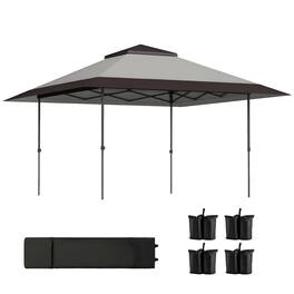Outsunny - x 13' Pop Up Canopy Tent, UPF50+ Tents for Parties, Height Adjustable - Gray