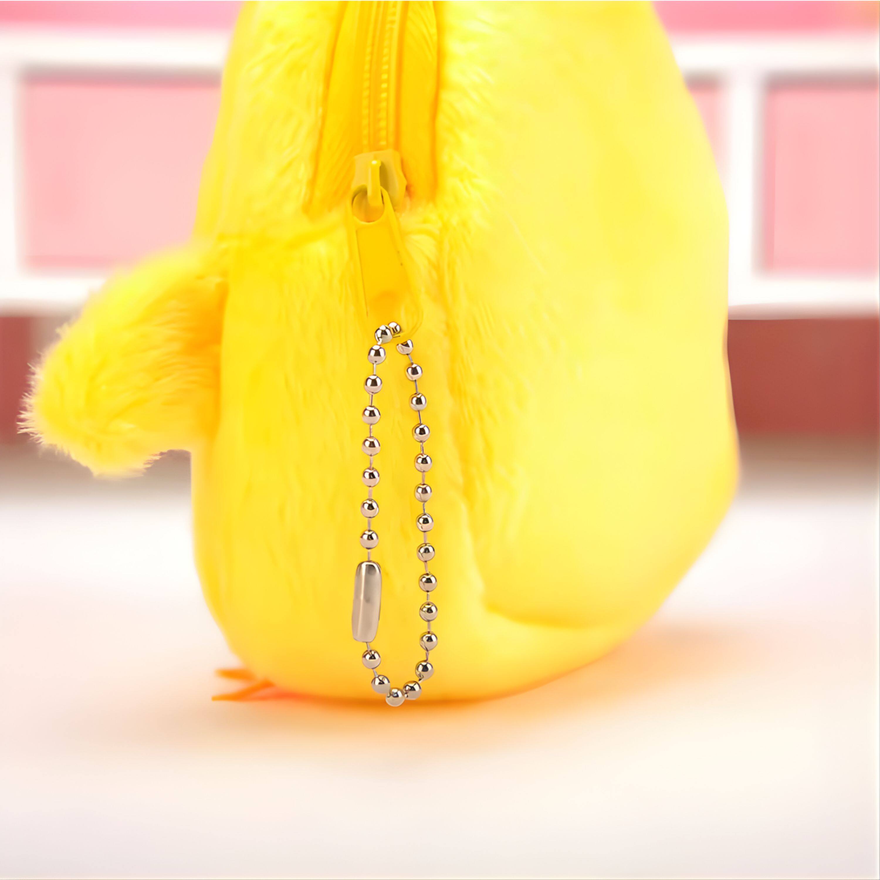 Back. Kitcheniva - Baby Chicken Coin Pouch - Small Coin Wallet - Yellow.