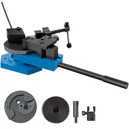 Front. VEVOR - SBG-40 Metal Scroll Bender High-Hardened Steel Scroll Bender Combination of Scroll Radius - Black + Blue.