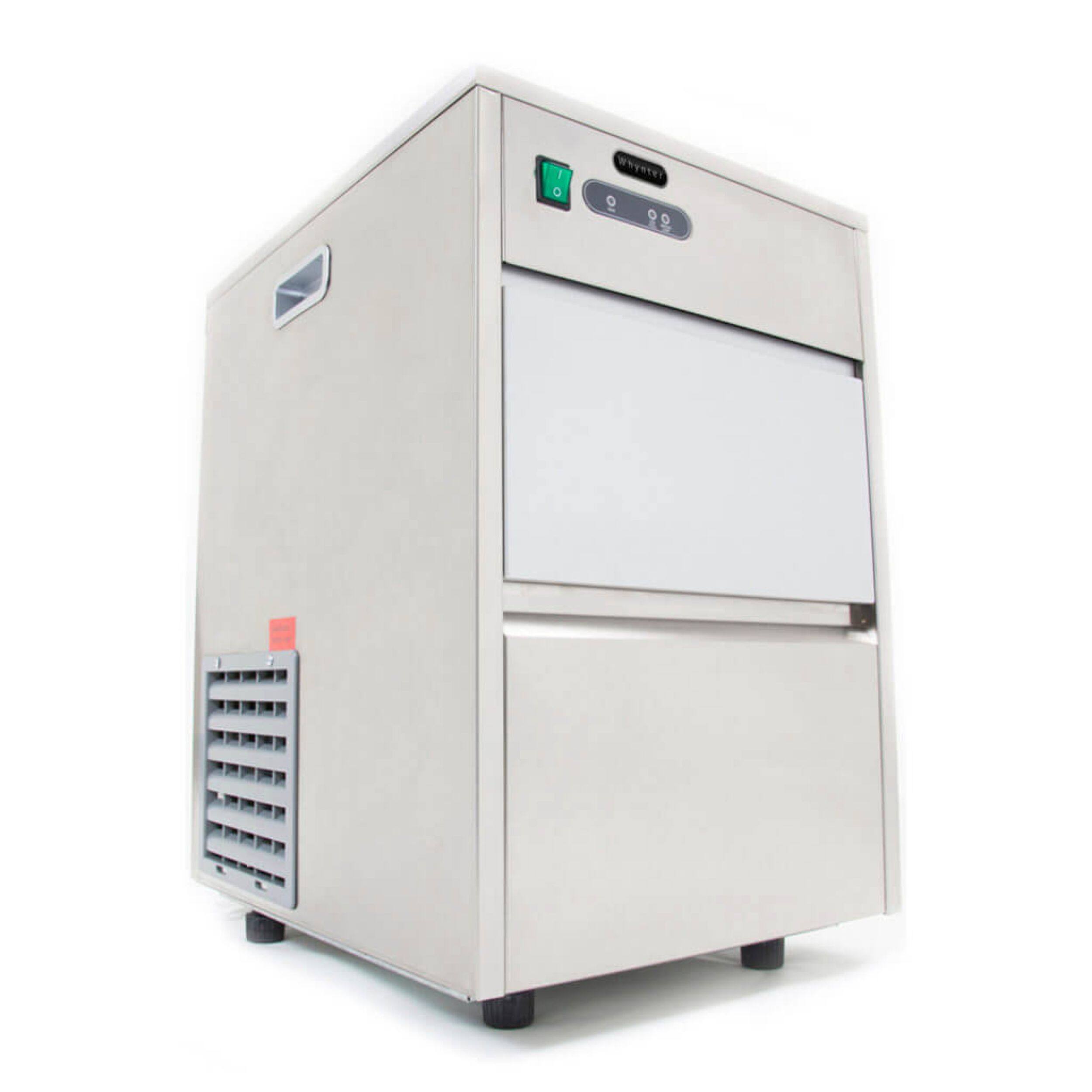 Left. Whynter - 15" 44-Lb. Freestanding Icemaker - Stainless Steel.