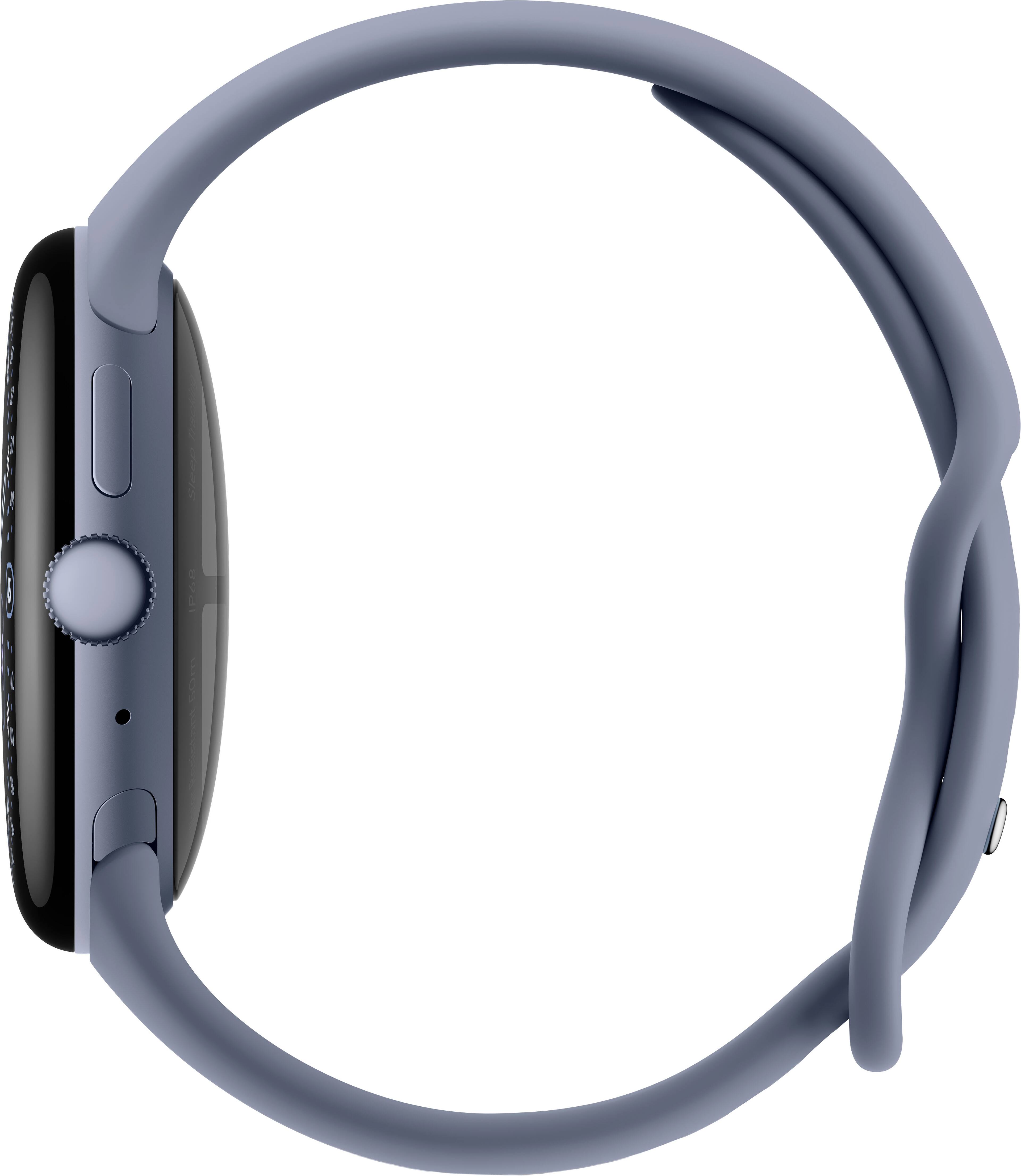 Alt View 2. Google - Google Pixel Watch 4 (45mm) - Wi-Fi - Satin Moonstone Case - Moonstone Band.