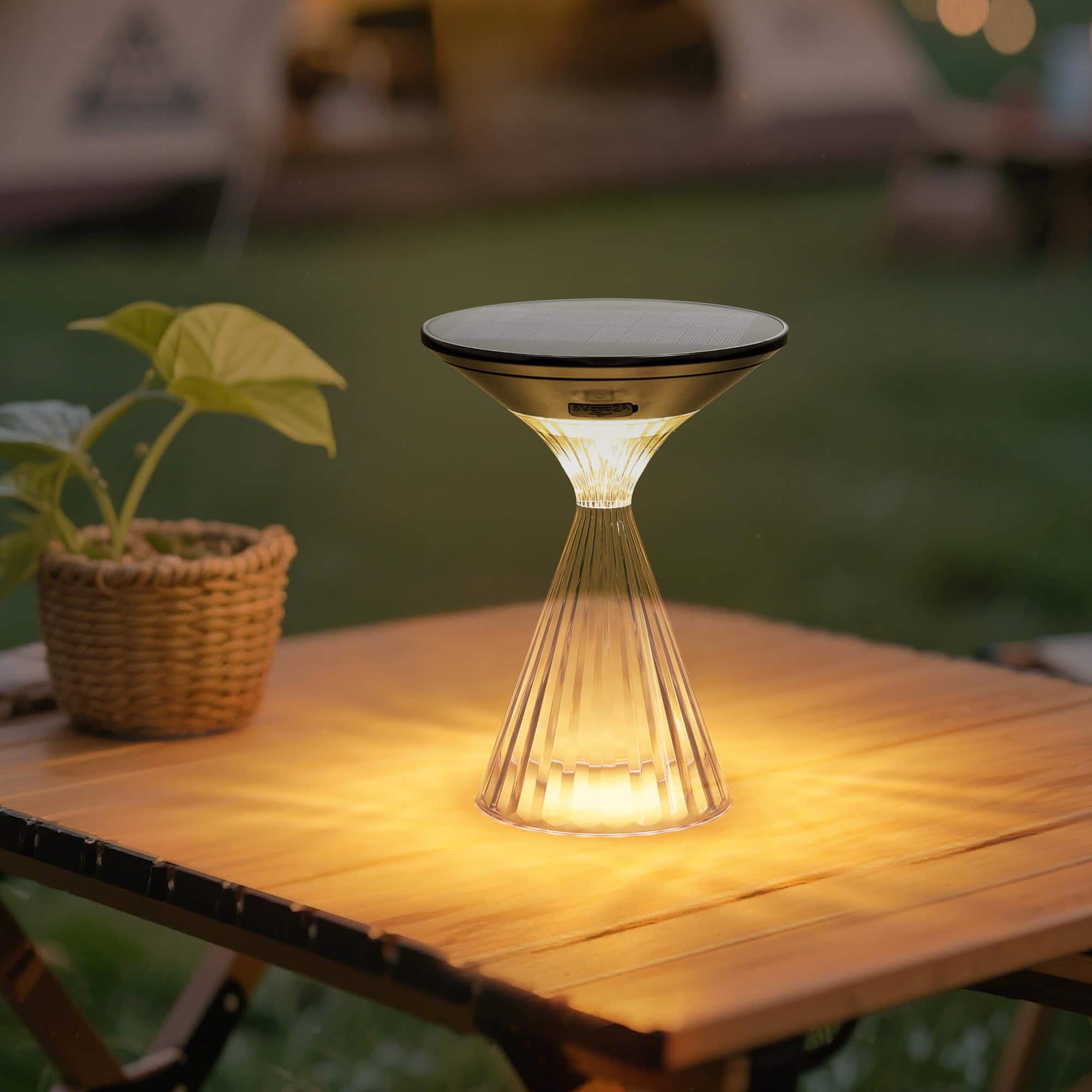 Dazzling Pops - LUTEC Cordless Table Lamp Solar Table Light Waterproof Outdoor Indoor Light Solar Powered Battery Solar - Default