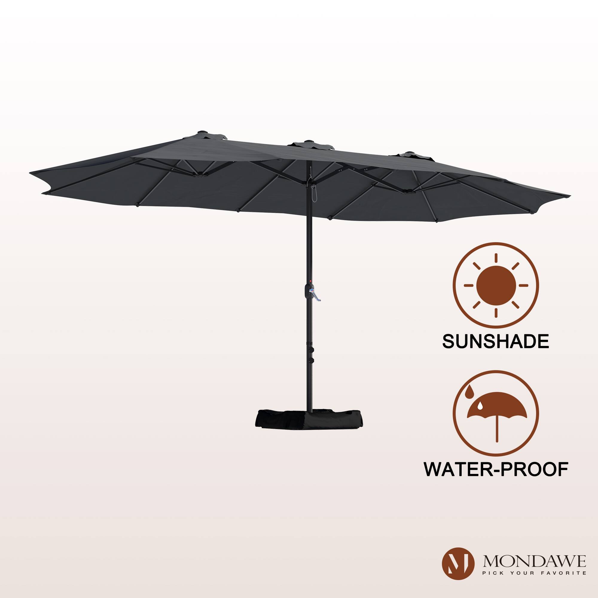 SUNSHADE  
WATER-PROOF  
MONDAWE  
PICK YOUR FAVORITE