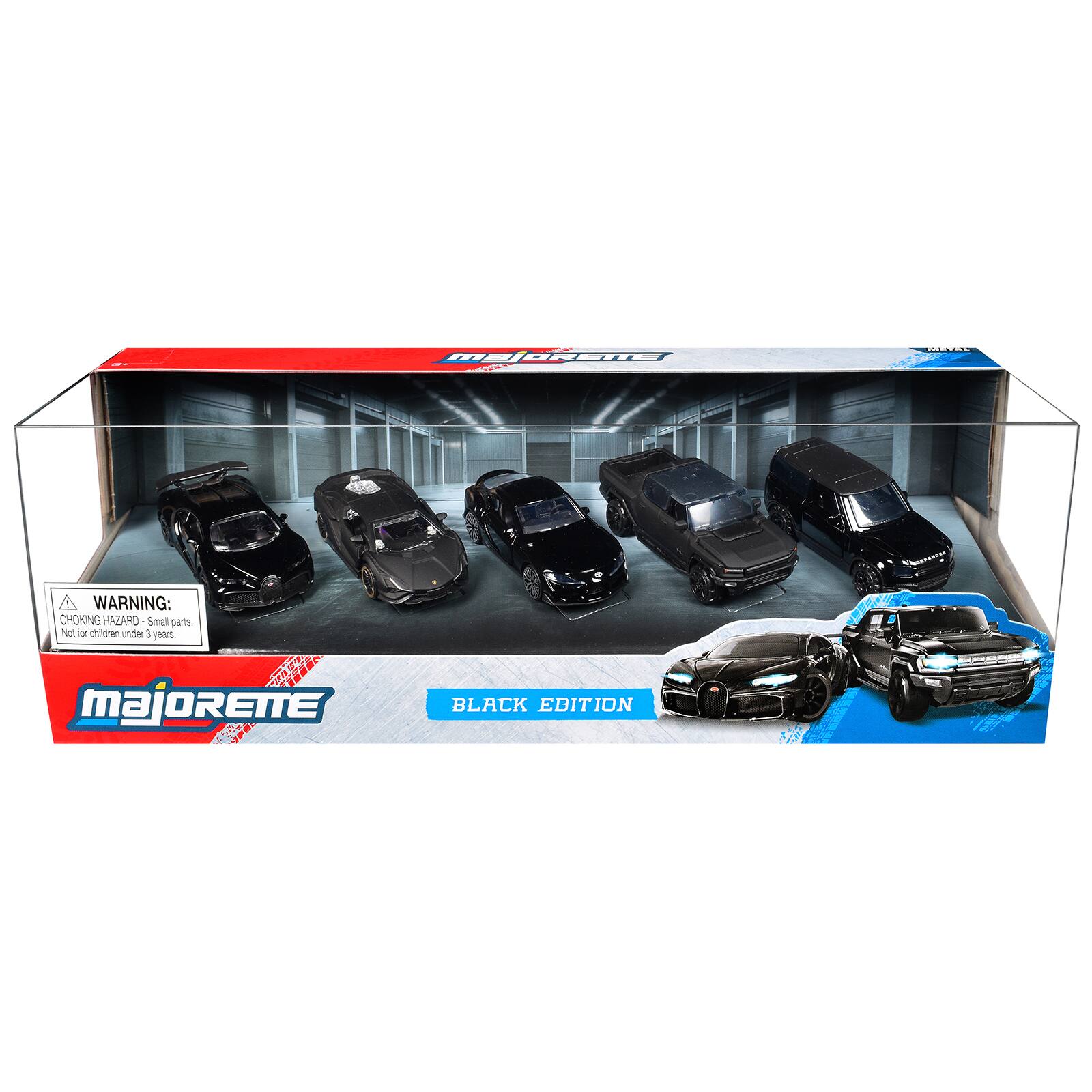 Black Edition (2026) 5 Piece Set 1/64 Diecast Model Cars by Majorette ...