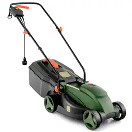 Sugift - 10 AMP 13 Inch Electric Corded Lawn Mower with Collection Box - Green