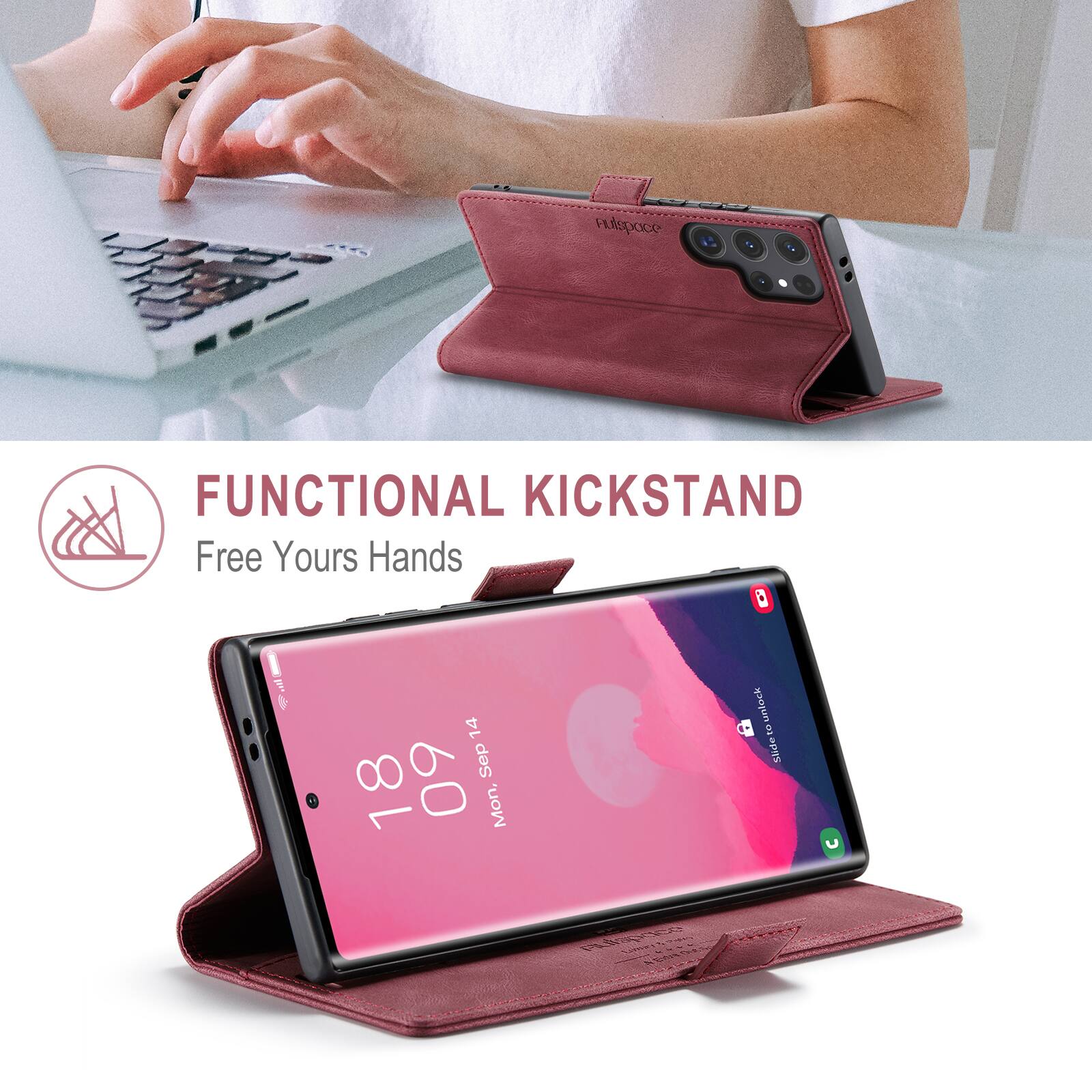 FUNCTIONAL KICKSTAND  
Free Yours Hands