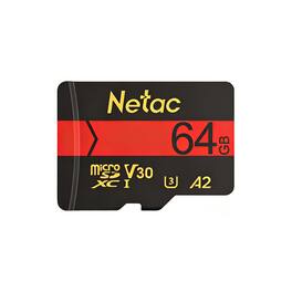 Netac - P500 64GB microSDXC U3 A2 V30 High-Speed Memory Card for GoPro, Action Cameras & 4K Video