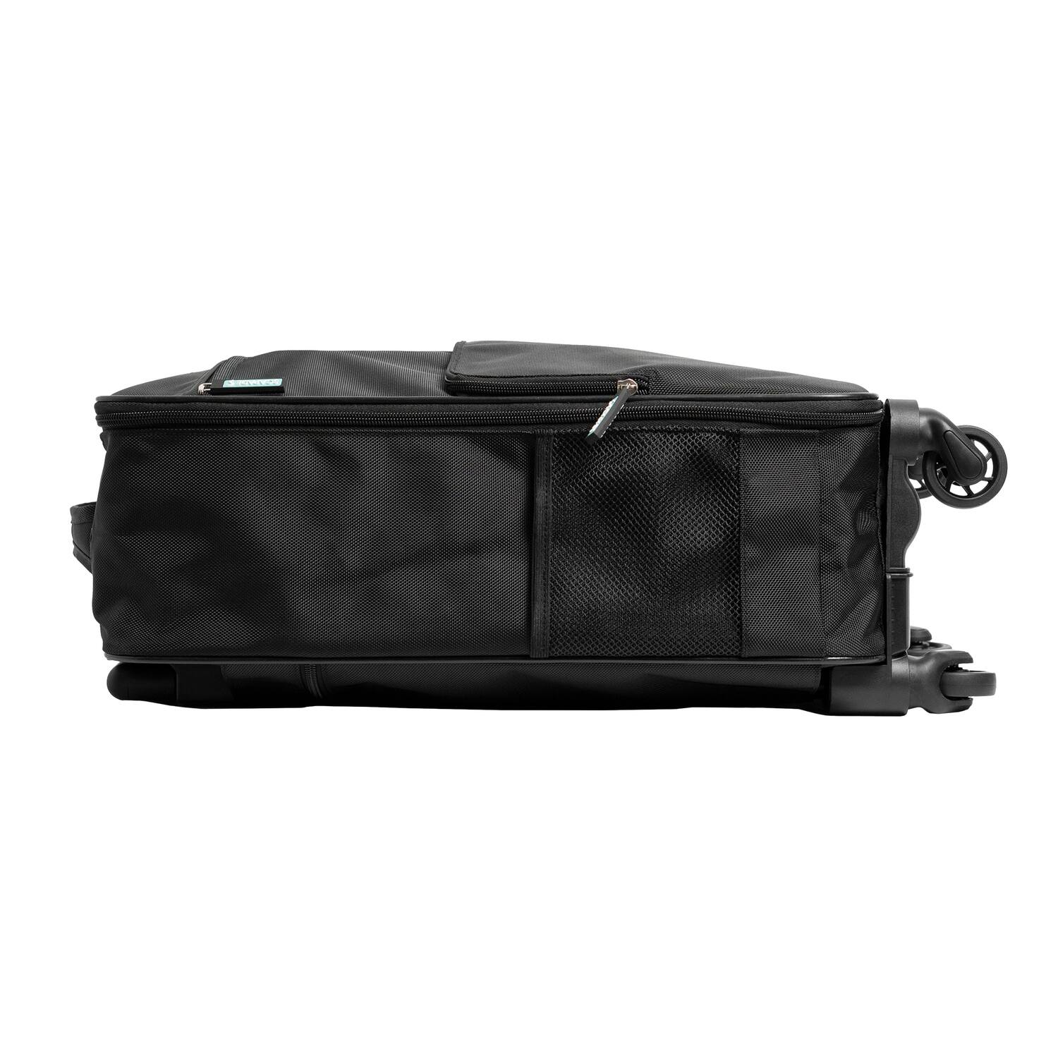 Alt View 9. Scapade - AirSlim 4-Wheel Super-Lightweight Collapsible Carry-on Suitcase - Black.